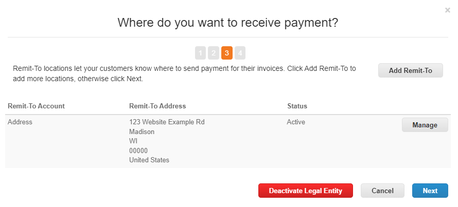 Screenshot of payment information summary on the Coupa Supplier Portal.